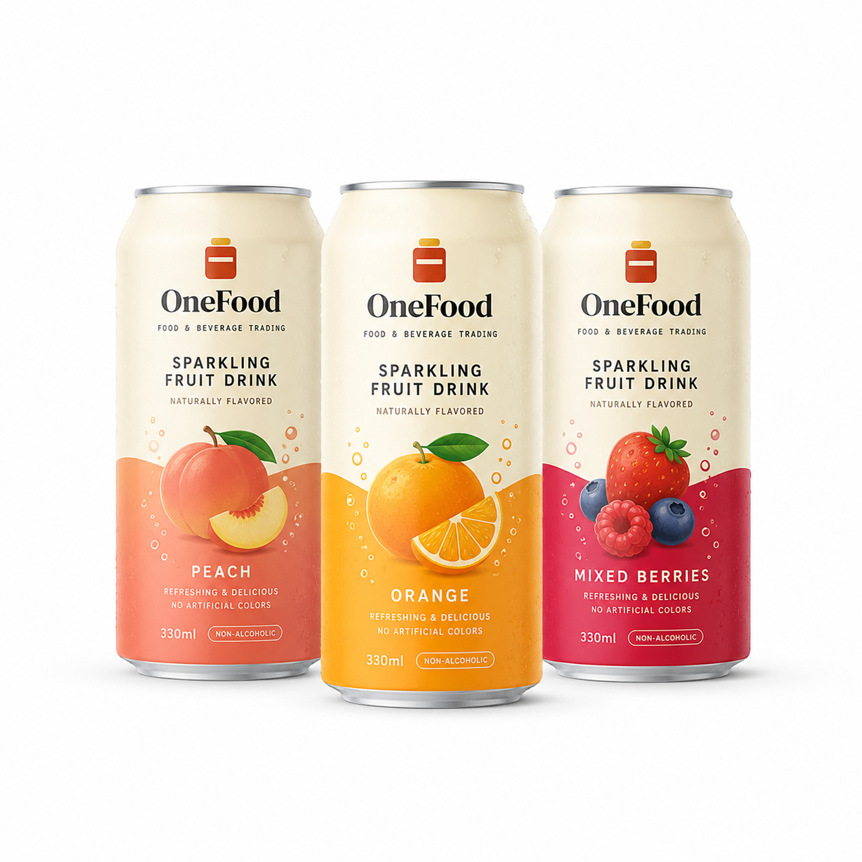 Sparkling Fruit Drink Can 3pcs