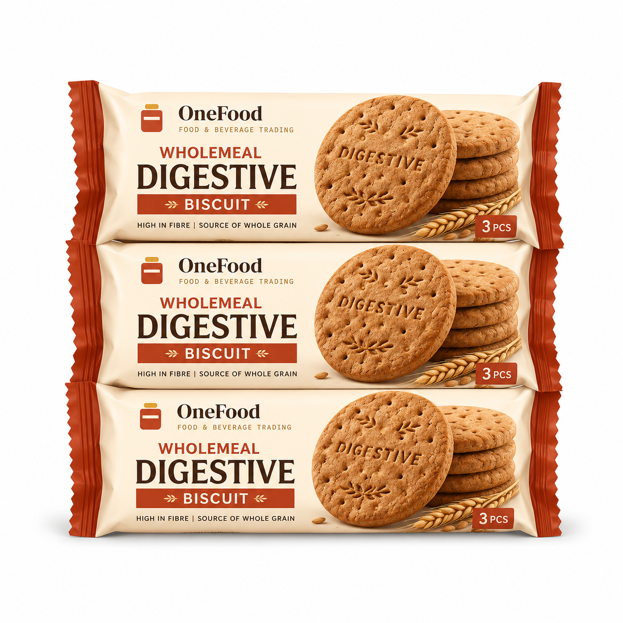 Wholemeal Digestive Biscuit 3pcs