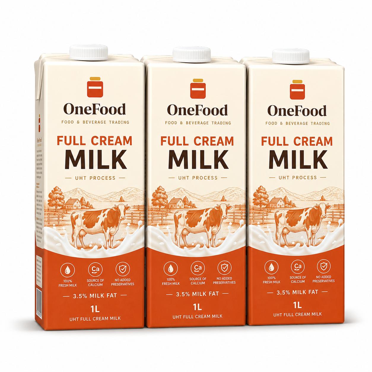 UHT Full Cream Milk Carton 3pcs