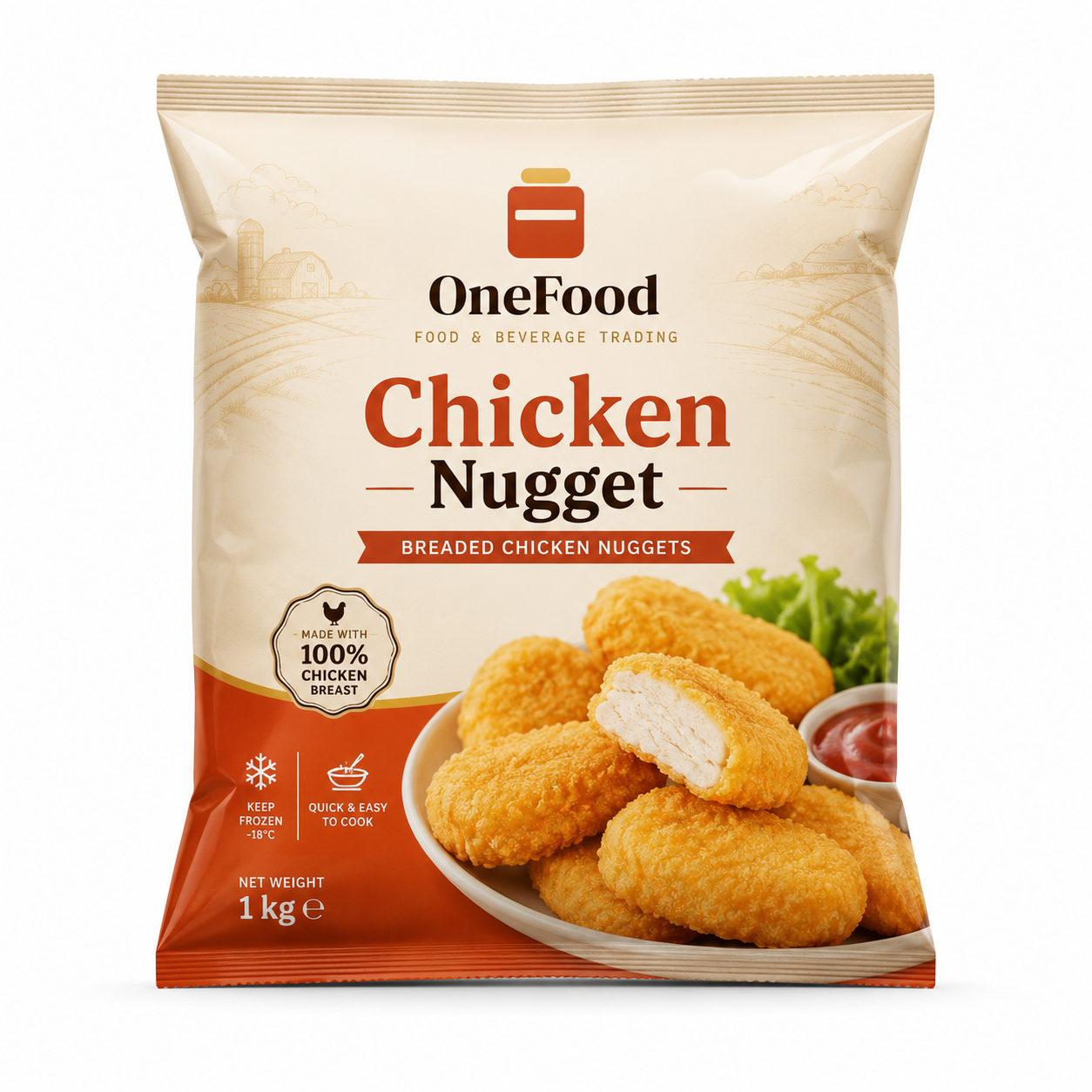 Frozen Chicken Nugget Pack 1pc