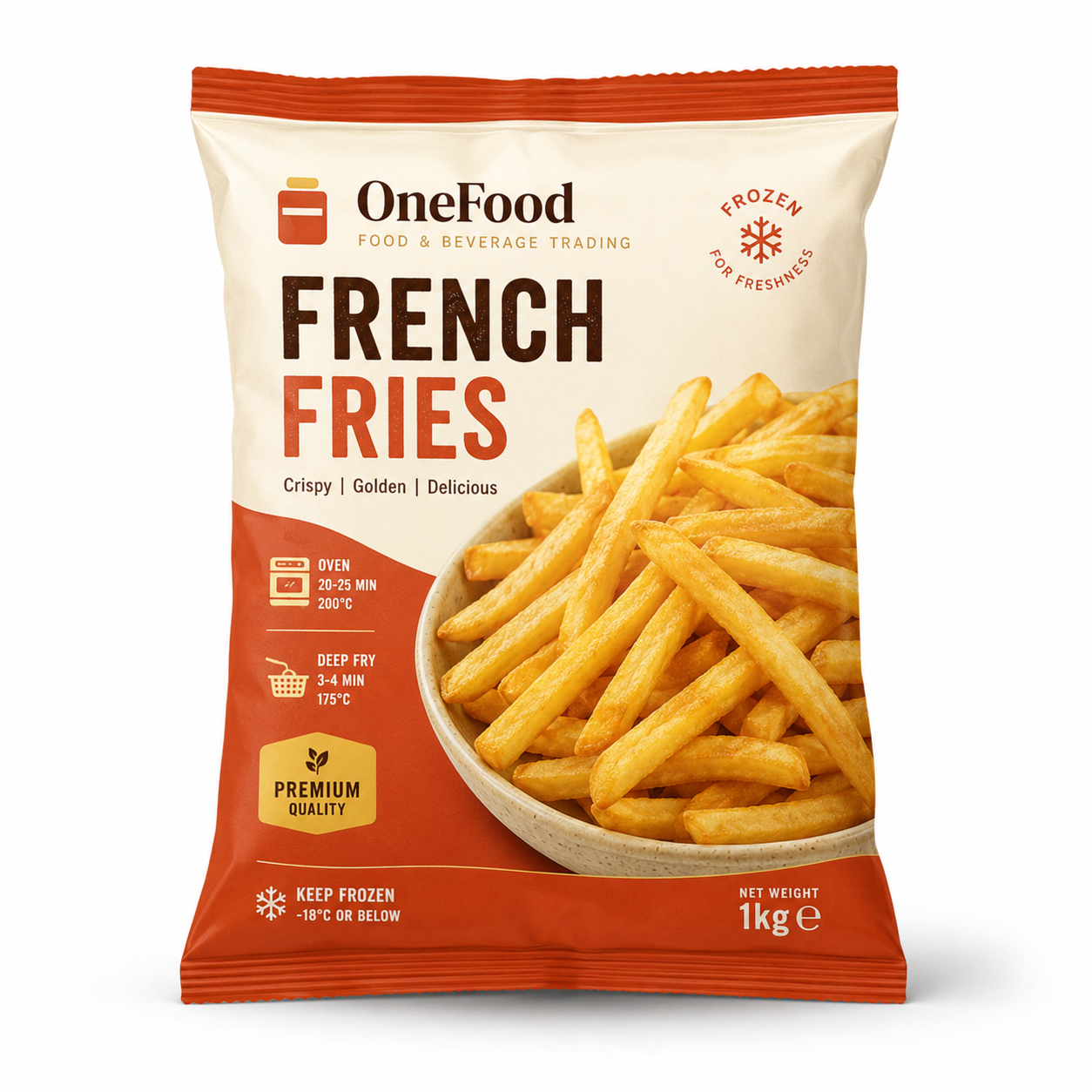 Frozen French Fries Pack 1pc
