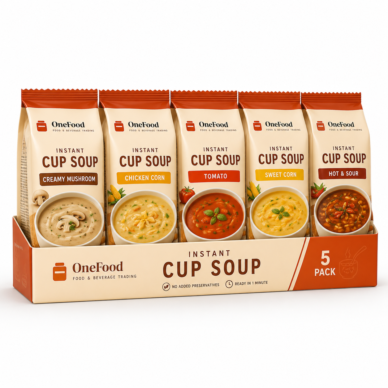 Instant Cup Soup Pack 5pcs