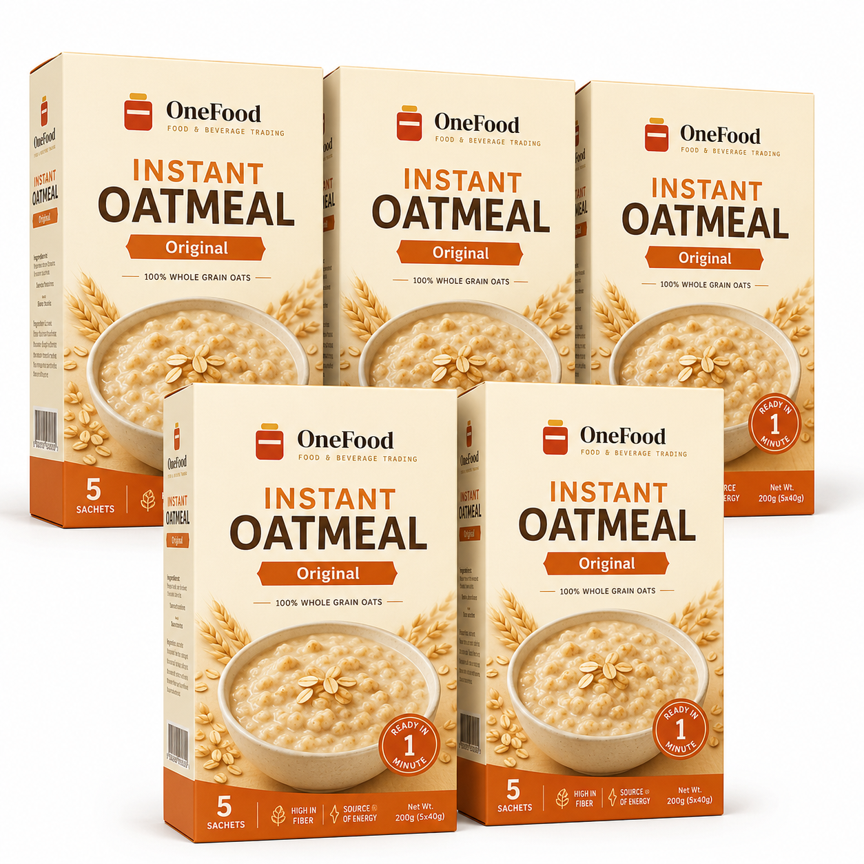 Instant Oatmeal Sachet Box 5pcs