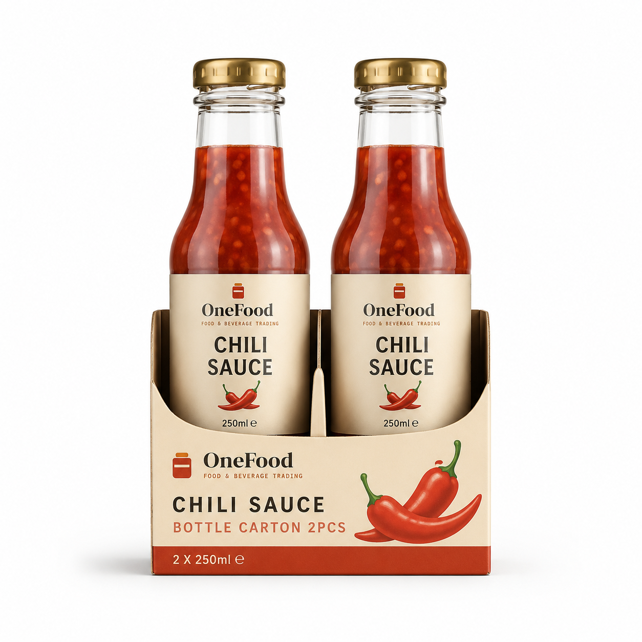 Chili Sauce Bottle Carton 2pcs