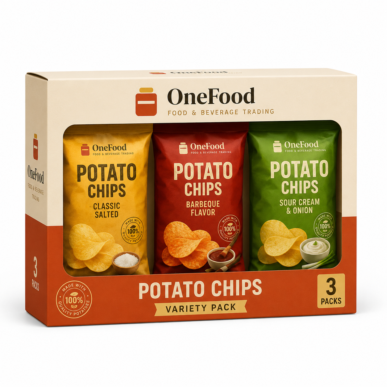 Potato Chips Variety Carton 3pcs